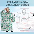 thumbnail image 4 of Oversized Wearable Blanket Hoodie,Green Christmas Tree and Text Pattern Sherpa Blanket Hoodie with Super Pockets,Super Warm Fuzzy Pullover for Women & Men, 4 of 6