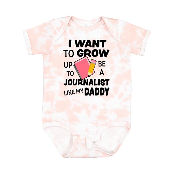 Inktastic I Want to Grow Up to Be a Journalist Like My Daddy Boys or Girls Baby Bodysuit