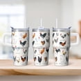 thumbnail image 2 of 20oz Hen Chicken Tumbler with Handle Insulated Travel Mug Cool Birthday Christmas Gift for Chicken Lovers Women Men Cup Holder Friendly Wide Mouth for Ice Hot Tea Cold Water On the Go Trips, 2 of 6