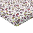 thumbnail image 2 of Ambesonne Unicorn Fitted Sheet, Unicorn Candies Stars, Full Size, Yellow Lilac Pink, 2 of 3