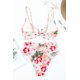 thumbnail image 3 of ABPHQTO Bikini de cintura alta con estampado floral tropical naranja para mujer, 3 of 5
