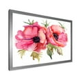 thumbnail image 2 of Designart 'Stylized Pink Poppy Flowers' Traditional Framed Art Print, 2 of 4