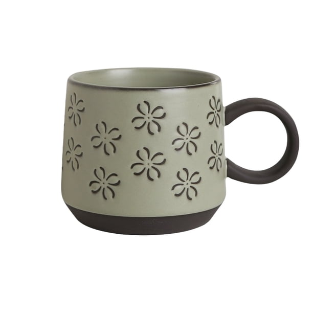 Taza de desayuno de gran capacidad con diseño de gres, taza for el hogar, taza de café, taza de avena