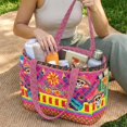thumbnail image 2 of ZUXONGSY Mexico Skull Print Women’s Reversible Quilted Top Handle Bag, Large Capacity Tote Handbag Shoulder Satchel with Multi-Pocket, Classic for Work, Travel & Daily Use, Pink, 2 of 6