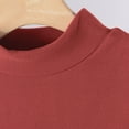 thumbnail image 5 of Sevevn Women's Fashion Casual Round Neck Internal Construction Solid Color Shirt Long Sleeve Top Red XXXXL Summer Clearance, 5 of 7