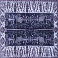 thumbnail image 1 of Ahgly Company Machine Washable Indoor Square Persian Blue Traditional Area Rugs, 5' Square, 1 of 4