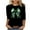 Black-1, variant on Plus Size T Shirts for Women St Patricks Day Shamrock Tee Holiday Casual Crew/V Neck 3/4 Sleeve Tops