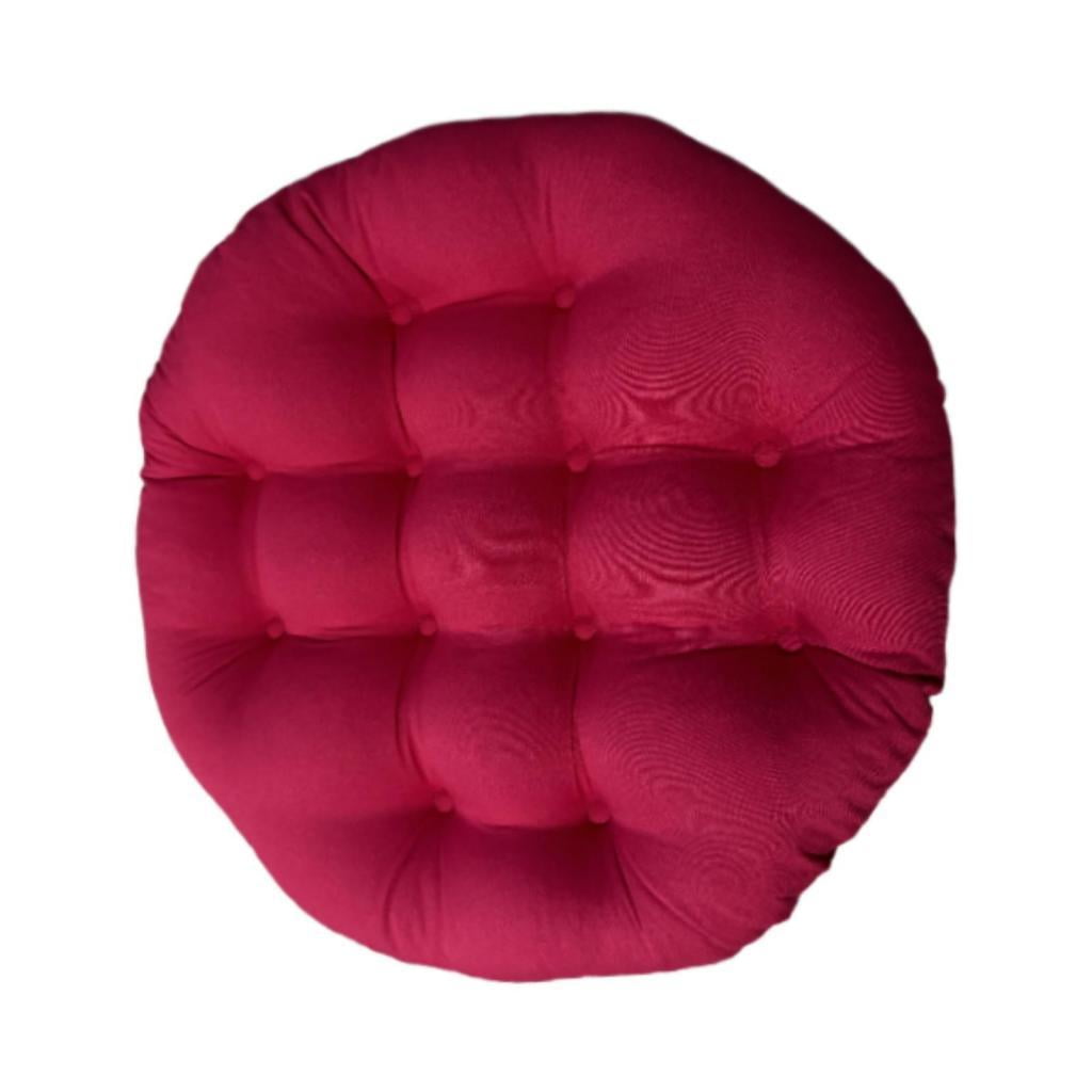 Aymzbd 24Inx24in Seat Cushion Pillow Chair Pads Washable Round Outdoor Seat Cushion for Dark Red