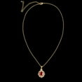 thumbnail image 6 of EHJRE Fashion Lady Rhinestone Garnet Diamond Pendant Necklace Wedding Jewelry Chain Gold, 6 of 9