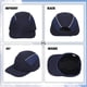 thumbnail image 4 of Gorra de seguridad anticaída Gorra de protección para la cabeza deportiva Gorra de béisbol resistente a los golpes para el constructor de trabajo Diy Cotton Blue. Afortunado Sencillez, 4 of 4