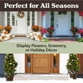 thumbnail image 6 of Pure Garden 16x18-Inch Outdoor Planter 2-Pack - Plastic Urn Planters, Brown, 6 of 7