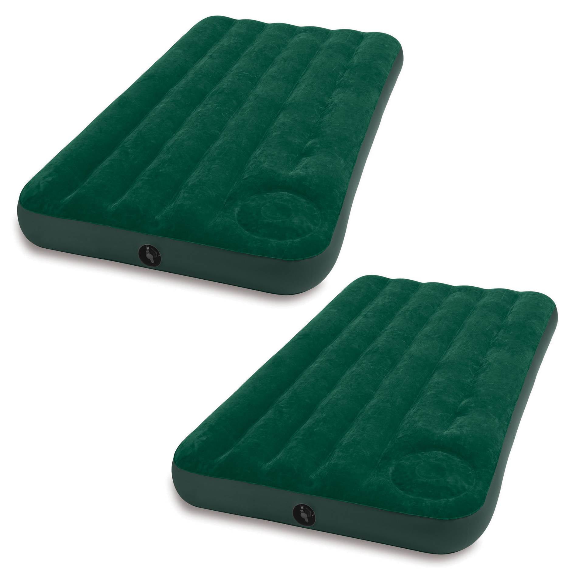 Twin Single Double Air Mattress Bed INTEX Downy Camping Indoor Outdoor Foot Pump 
