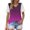 Hot Pink, variant on Women's Short Sleeve Tops V Neck Polka Mesh Sleeve Ruching Loose Tee