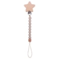 thumbnail image 1 of Cadena de silicona para chupete con cuentas, clip para chupete con forma de estrella de haya, embalaje para bebé, patrón de haya, cadena anticaída para chupete de haya, 1 of 6