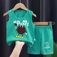 thumbnail image 2 of TAmtem Boys 4T Outfits Baby Boy Clothes Summer Baby Boy Clothes Toddler Boy Summer Outfits Short Sleeve Top T-Shirt & Pocket Pant Set 2 Piece Green,3-9 Months, 2 of 4