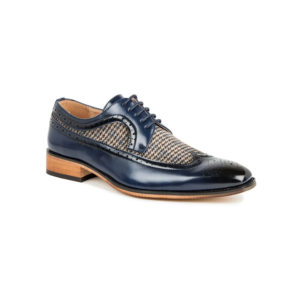 Gino Vitale - Gino Vitale Men's Wing Tip Brogue Two Tone Shoes ...