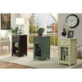 thumbnail image 3 of Furniture of America Jennifer I Wood 1-Drawer Side Table in Antique Black, 3 of 5