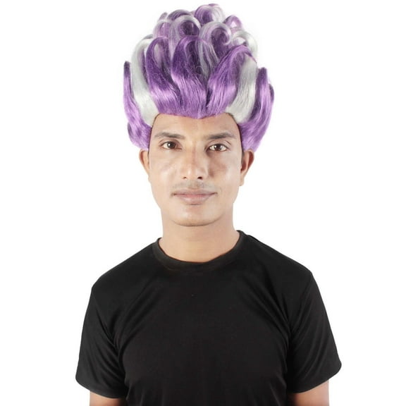 HPO Adult Men's Doctor Freeze Scientist Superhero Wig | Halloween Wig | Premium Breathable Capless Cap
