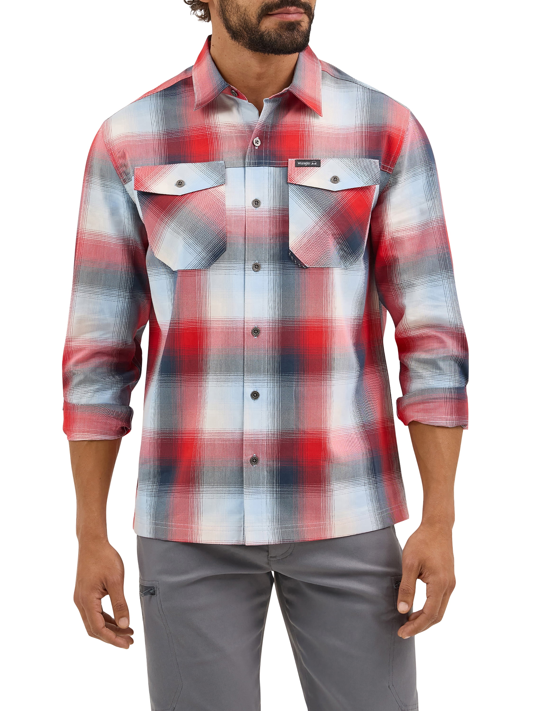 Wrangler Mens Long Sleeve Outdoor Shirt