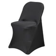thumbnail image 4 of Efavormart Stretchy Spandex Fitted Folding Chair Cover Dinning Event Slipcover For Wedding Party Banquet Catering - Black, 4 of 10