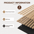 thumbnail image 4 of 2PCS 16''x104'' Wood Slat Acoustic Wall Paneling for Interior and Ceiling Decor,23Sq.ft,Oak, 4 of 6