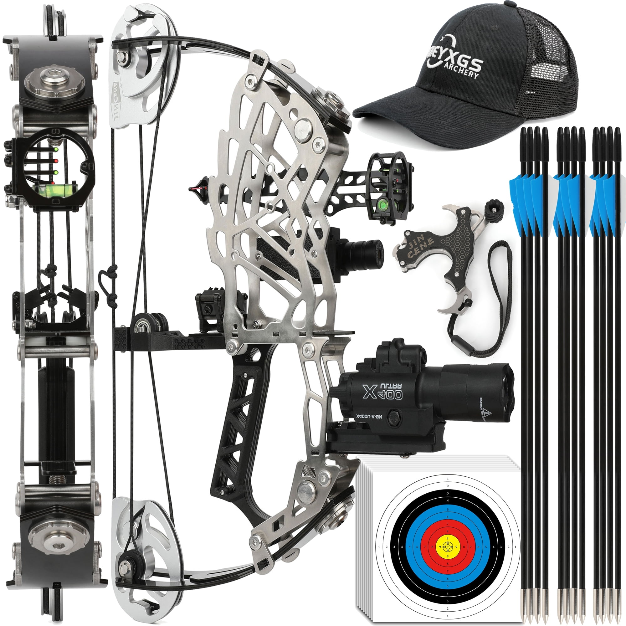 AMEYXGS Archery Tactical Hunting Compound Bow Crossbow Arrows Kit for Outdoor Fun