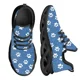 thumbnail image 1 of Zapatos planos con estampado de huellas de perro para mujer, zapatillas transpirables suaves con cordones, zapatos casuales de plataforma, 1 of 6