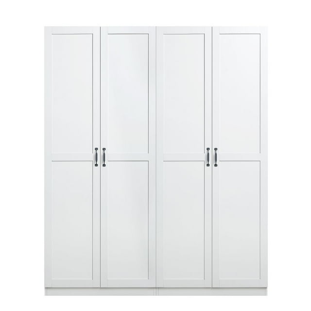 Manhattan Comfort Hopkins Armoire de Rangement Moderne 3.0 en Blanc - Ensemble de 2