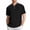 A_ Black, variant on Eyelet Button Collared Shirts for Men Short Sleeve T-Shirts Golf Button Collareds Summer Beach Casual Solid Color Blouse Tops White L