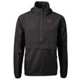 thumbnail image 2 of Men's Cutter & Buck Black Cincinnati Reds Charter Eco Recycled Half-Zip Anorak Jacket, 2 of 3