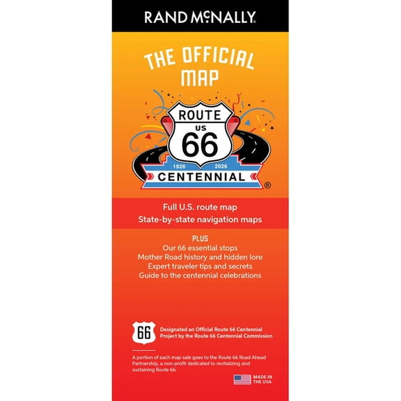 Rand McNally the Official Route 66 Centennial Map, (Paperback)