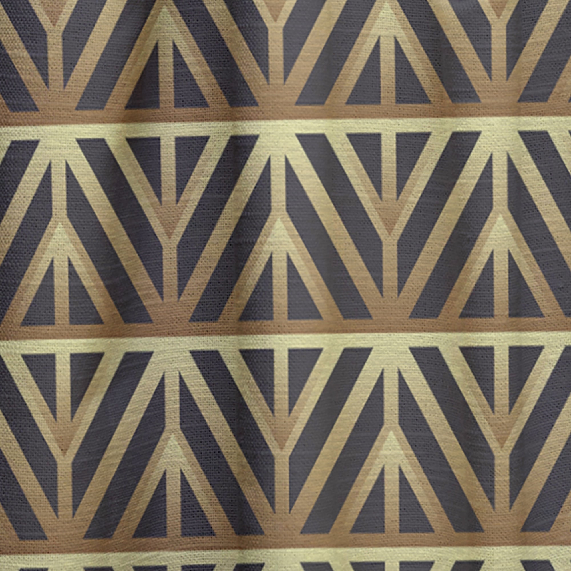 Designart 'Metallic Golden Luxury Geometrics XII XIV' Mid-Century Modern Curtain Panel
