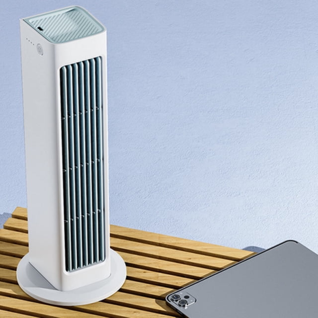 Aufmer Remote Control Desktop Cooling Device Three Wind Level Adjustable Quiet Air Cooler Portable Mini Fan ideal cooling gadget for home dorm and office workspace(with 1× Cable+ 1×Remote Controller)