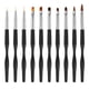 thumbnail image 1 of Juego de pinceles de 10 piezas: herramientas de diseño y pintura con pincel para gel de extensión de uñas, pincel para gel de uñas y pincel delineador para salones de manicura, 1 of 8