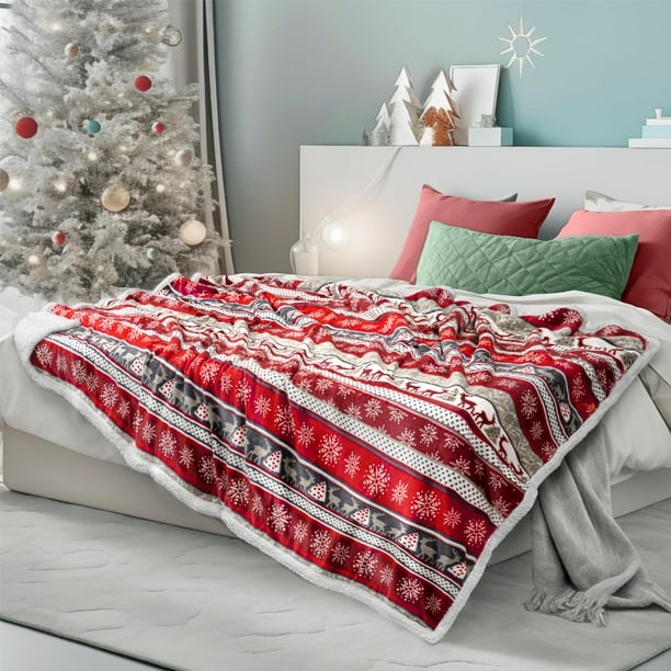Manta PAVILIA Premium Navideña Sherpa 150x200 cm