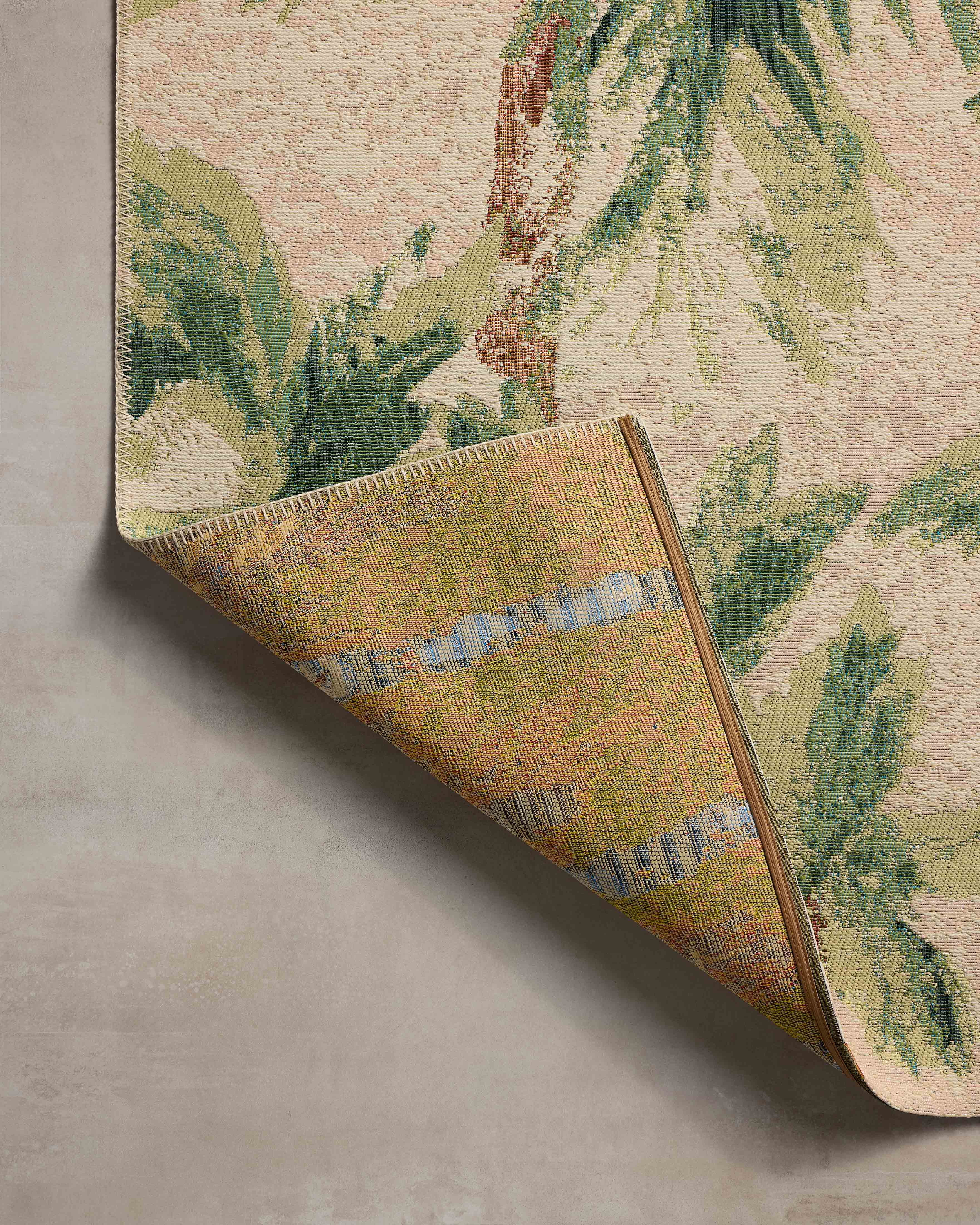 Loloi Botanical Clay / Green 2'-5" x 7'-8" Runner Rug