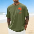 thumbnail image 2 of Cmfcve Graphic T Shirts for Men Short Sleeve Palm Tree Print Summer Top Crew Neck Cotton Casual Tees, 2 of 5