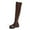 Brown, variant on Fashion Over The Knee Boots Elegant Stretchy Knee High PU Leather Long Boots With Heels for Styles