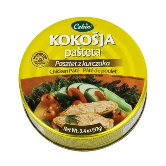 Cekin Kokosja Pasteta Delicious Chicken Pate, 3.4 oz. (Pack of 5)
