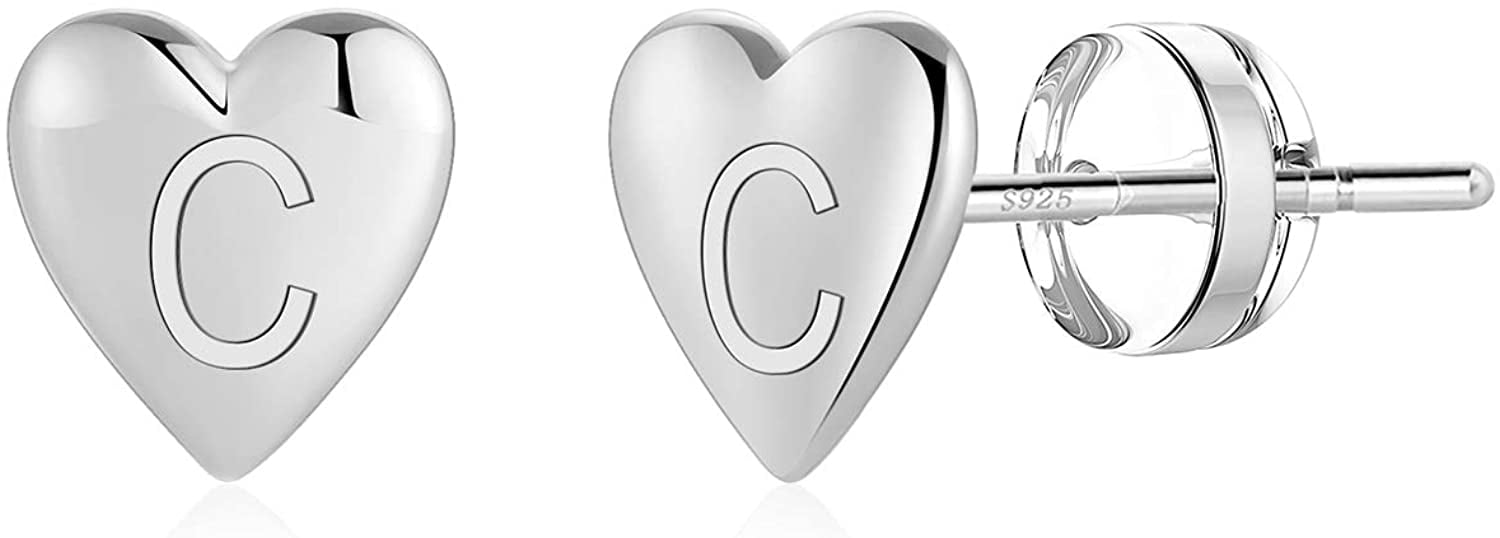 Dainty Everyday Studs 925 Genuine Sterling silver heart studs earrings Simple stud earrings Classic heart earrings Love earrings