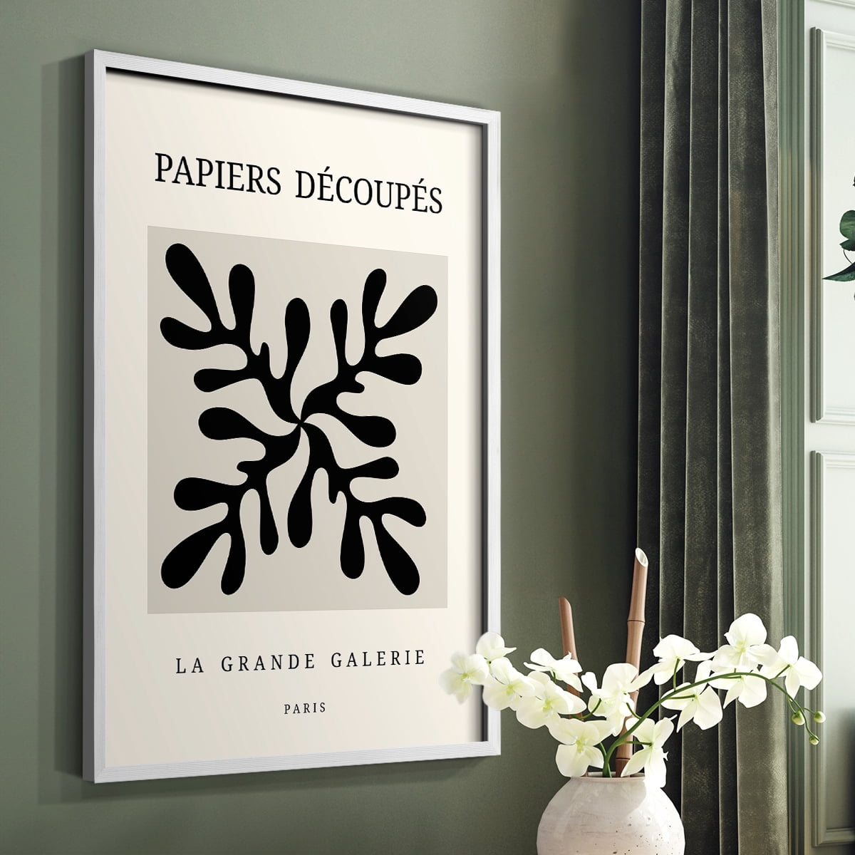 Matisse CCCXCVIII in White Solid Wood 8 x 10 Framed Print