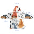 thumbnail image 7 of Multicolor Christmas Gnome Pattern Blanket Hoodies for Kids 6-13YR Oversize Wearable Blanket Hoodies for Boys Girls Teens, 7 of 7
