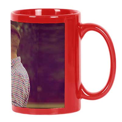 Printtoo PersonalizedPhotoCollage CoffeeMugParents Love Custom Picture Ceramic CupDishwasher & Microwave Safe- 11 Oz -Red