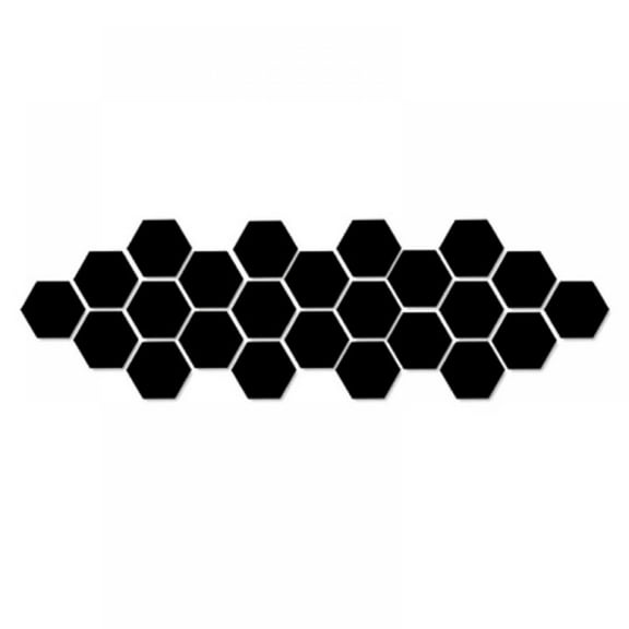 Prettyui 12PCS Hexagonal Decorative Mirror Wall Stickers Self Adhesive Removable