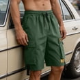thumbnail image 5 of Yievot Men's Hiking Cargo Shorts Drawstring Elastic Waist Knee Length Outdoor Camping Shorts, 5 of 5
