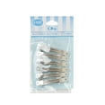 thumbnail image 2 of (3 pack) Offray Accessories, Silver Small Metal Rectangle Hair Clips great for DIY hair bows, 6 count, 1 Package, 2 of 6