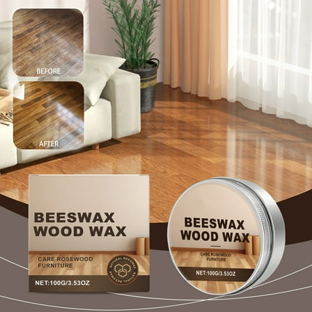 Wood Wax under $5! CQCYD Beeswax Wood Polish, 100g Furniture and Floor Maintenance Wax, Restores Shine and Protects Wood Surfaces