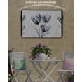 thumbnail image 6 of Outdoor TV Cover 60 to 65 Inch Weatherproof, Modern Abstract Tulip Flower Waterproof TV Screen Protector for Outside Decor with Zipper and Pocket 58"L x 37"H , Slate Gray, 6 of 7