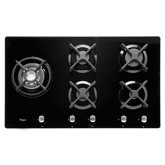 Parrilla Gas on Glass 34" Negro AKT935NB Whirlpool Parrilla Gas on Glass 34" Negro AKT935NB
