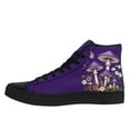 thumbnail image 3 of Coolcustomize Men's Gothic Punk Mushroom & Fungi Graphic High-Top Sneakers - Lightweight Lace-Up Boots with Black/Purple Mushroom Print, Womens Casual Shoes, PLUS SIZE Styleand Urban Outfits, 3 of 10